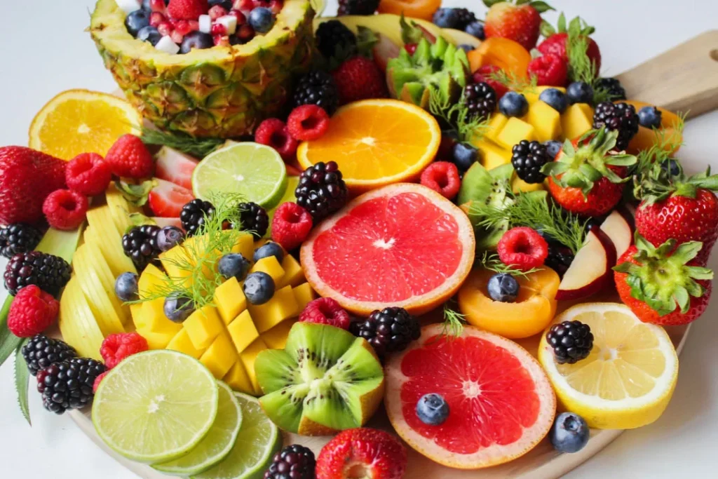 Fresh fruits keep you healthy.