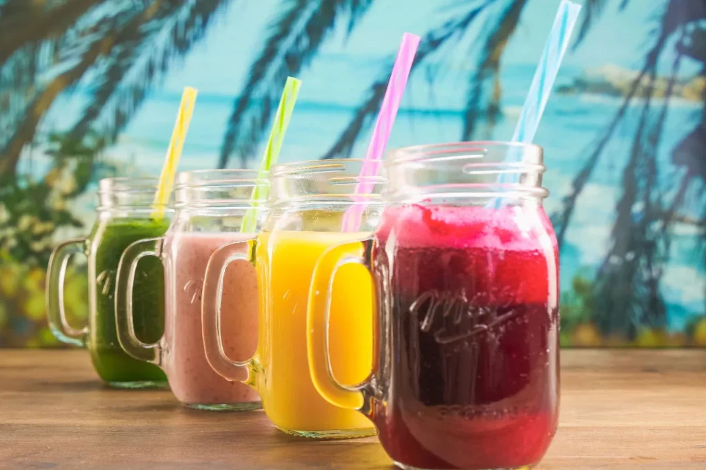 Fresh smoothies. 