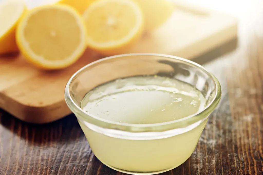 Fresh lemon juice. 