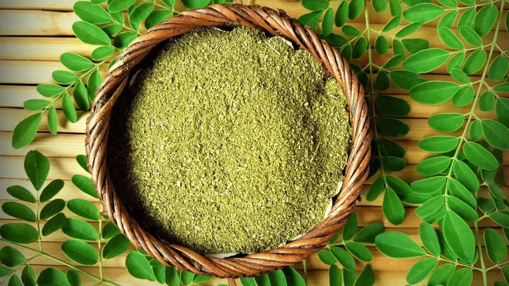 Moringa powder. 